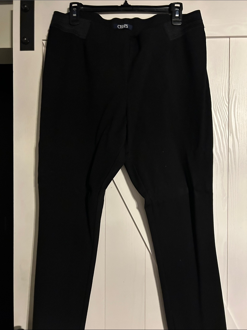 Chaps Men's Black Stretch Slim Pants